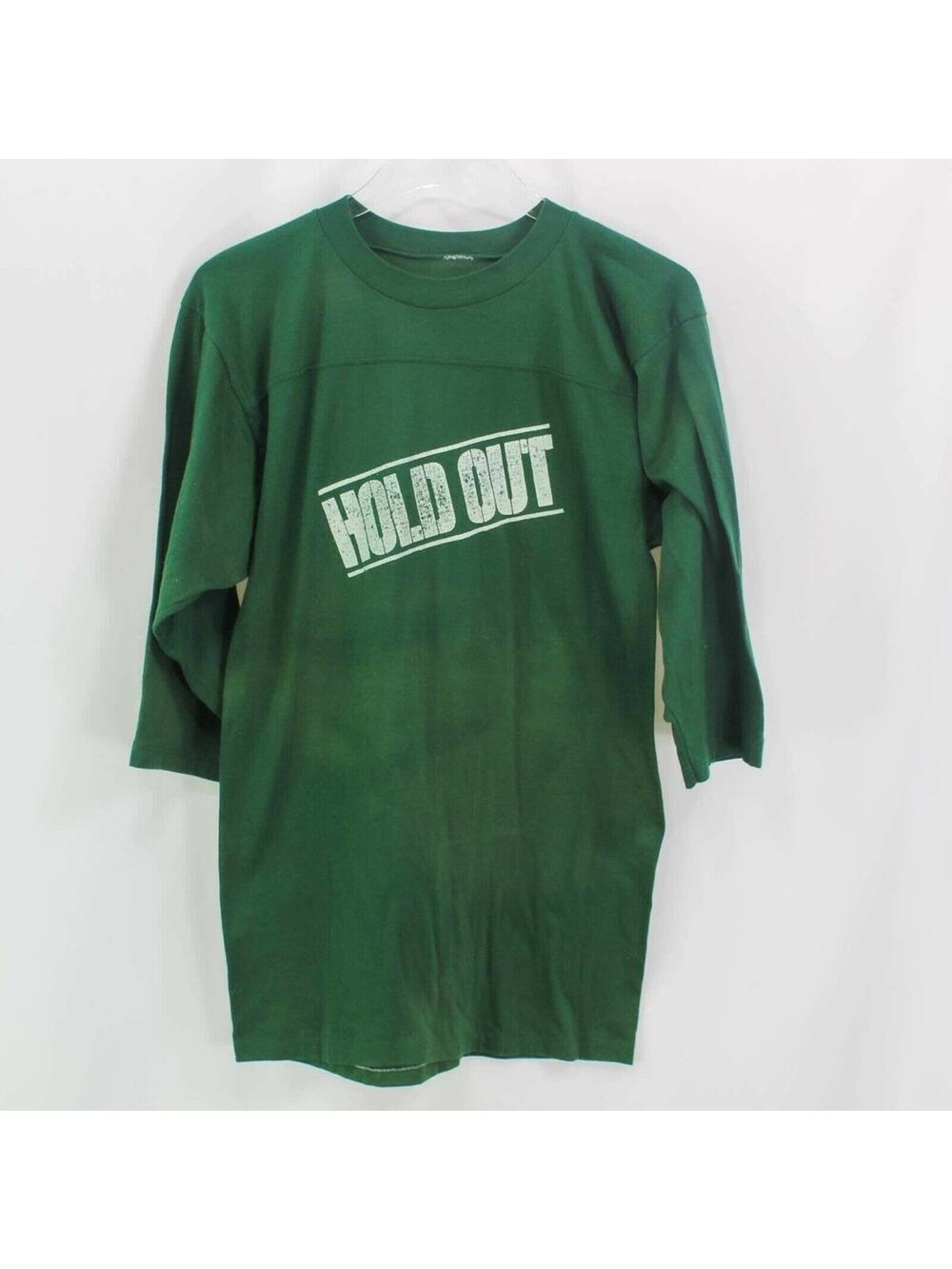 Jackson Browne Hold Out Tour Concert 80 Mens Graphic T-Shirt Green 3/4 Sleeve